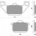 Σετ τακάκια φρένου οργανικά NEWFREN KAWASAKI VN 800 (95-98) NEWFREN