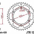 Γρανάζι πίσω JT JTR1258 54 Δόντια JT