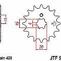 Γρανάζι JT Εμπρός JTF546 12-13 Δόντια YAMAHA DT50 TT-R50 KAWASAKI KX 60-65-80-100 SUZUKI RM 60-65-100 JT