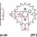 Γρανάζι JT Εμπρός JTF569.13 Δόντια KAWASAKI KX YAMAHA YZ JT