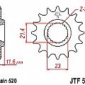 Γρανάζι JT Εμπρός JTF583 14 Δόντια YAMAHA TT250 R