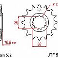 Γρανάζι JT Εμπρός JTF585 17  Δόντια Yamaha XJR1200