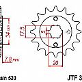 Γρανάζι εμπρόσθιο JT JTF327.13 Δόντια HONDA NSR125 CRF150-230 XL-XR250 XL125 VARADERO KYMCO MXER-MCU