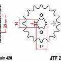 Γρανάζι εμπρόσθιο JT JTF249.13 Δόντια KAWASAKI MAX100 / KLX110 SUZUKI DR-Z110