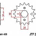 Γρανάζι εμπρόσθιο JT JTF264.14 Δόντια HONDA BAJA250 / KYMCO 125 / GILERA COUGAR125 / YAMAHA DT125 JT