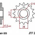 Γρανάζι εμπρόσθιο JT JTF297.14 δόντια HONDA CB-1 CBR400 RR CB-CBF500 