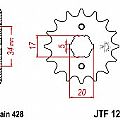 Γρανάζι εμπρόσθιο JT JTF1264.15 HONDA CBR125 R CBF-CBZ-CLR-XLR-XR125  JT