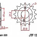 Γρανάζι εμπρόσθιο JT JTF1322.14 δόντια HONDA CRM250-XR400  JT