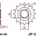 Γρανάζι εμπρόσθιο JT JTF1323.13SC δόντια HONDA CR125 R CRF250 R