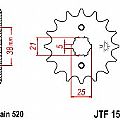 Γρανάζι εμπρόσθιο JT JTF1573.13 δόντια YAMAHA XV125 Virago