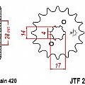 Γρανάζι εμπρόσθιο JT JTF247.13 δόντια HONDA C50 ACTIVE 50 JT