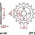 Γρανάζι εμπρόσθιο JT JTF276.15 δόντια CM250 /TB CB400 NB NC JT