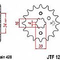 Γρανάζι εμπρόσθιο JT JTF 1263.14 δόντια CRYPTON - R  