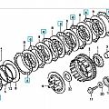 Σετ γνήσιοι δίσκοι συμπλέκτη (αμπραγιαζ) HONDA transalp HONDA