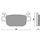 ΣΕΤ ΤΑΚΑΚΙΑ ΠΙΣΩ ΟΡΓΑΝΙΚΑ NEWFREN FD401BE ΓΙΑ HONDA SH 150I-300I (07-)