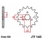 ΓΡΑΝΑΖΙ JT ΕΜΠΡΟΣ JTF1445.12SC  KAWASAKI KX125 K1-K2-K5 L1-L2-L4