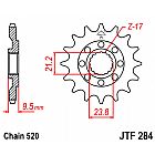 ΓΡΑΝΑΖΙ ΕΜΠΡΟΣΘΙΟ JT JTF284.13 ΔΟΝΤΙΑ HONDA CRF 450 X (05-09)