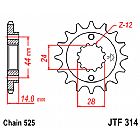 ΓΡΑΝΑΖΙ ΕΜΠΡΟΣΘΙΟ JT JTF314.16 ΔΟΝΤΙΑ HONDA XRV750 AFRICA TWIN