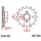 ΓΡΑΝΑΖΙ JT ΕΜΠΡΟΣ JTF575 14-15 ΔΟΝΤΙΑ YAMAHA TT250-350-600 XT600