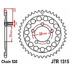 ΓΡΑΝΑΖΙ ΠΙΣΩ JT JTR1315 40 ΔΟΝΤΙΑ