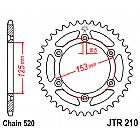 ΓΡΑΝΑΖΙ ΠΙΣΩ JT JTA210.51 ΔΟΝΤΙΑ ΑΛΟΥΜΙΝΙΟΥ HONDA