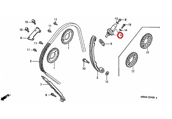 ΤΕΝΤΩΤΗΡΑΣ ΚΑΔΕΝΑΣ ΓΝΗΣΙΟΣ HONDA CBR600F '99-'06