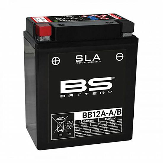 ΜΠΑΤΑΡΙΑ ΜΟΤΟΣΥΚΛΕΤΑΣ SLA BS BATTERY BB12A-A/B 12.6AH 150CCA