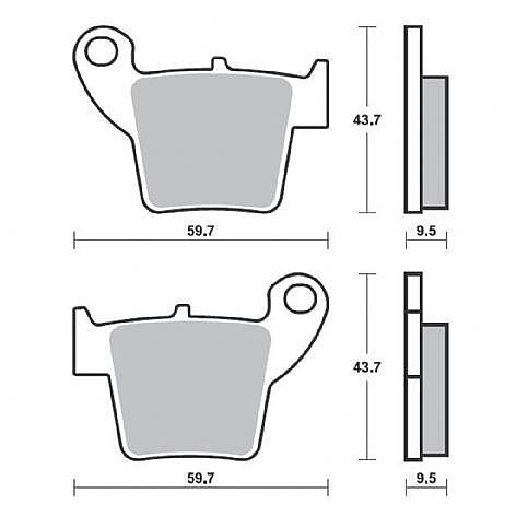 ΤΑΚΑΚΙΑ ΠΙΣΩ  ΜΟΤΟΣΥΚΛΕΤΑΣ DP-BRAKES 921