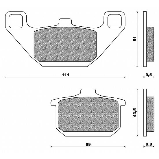 ΤΑΚΑΚΙΑ ΜΟΤΟΣΥΚΛΕΤΑΣ DP-BRAKES 311