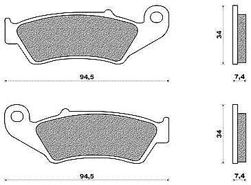 ΣΕΤ ΤΑΚΑΚΙΑ ΕΜΠΡΟΣ ΟΡΓΑΝΙΚΑ NEWFREN ΓΙΑ HONDA XLV600 / XLV650 / XRV750 93-00 / XR125 FD193B