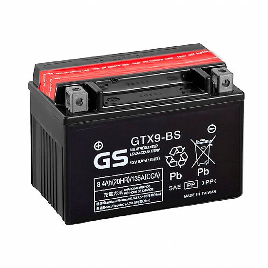 ΜΠΑΤΑΡΙΑ ΜΟΤΟΣΥΚΛΕΤΑΣ GS AGM GTX9-BS (YTX9-BS) 12V 8AH