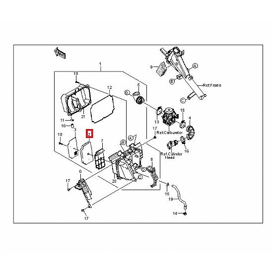 ΦΙΛΤΡΟ ΑΕΡΟΣ KAWASAKI ZX130 / MODENAS X CITE 135