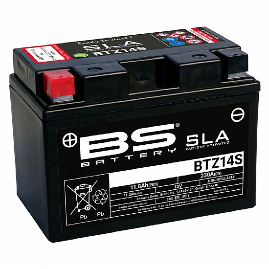 ΜΠΑΤΑΡΙΑ ΜΟΤΟΣΥΚΛΕΤΑΣ SLA BS BATTERY BTZ14S ( YTZ14S ) 11.8AH