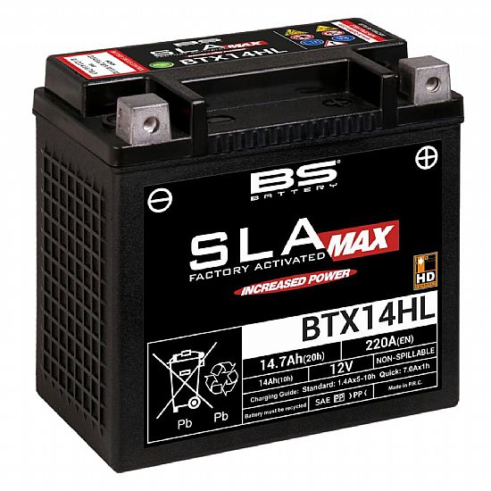 ΜΠΑΤΑΡΙΑ BS BATTERY SLA MAX BTX14HL HARLEY 14.7 AH  220CCA