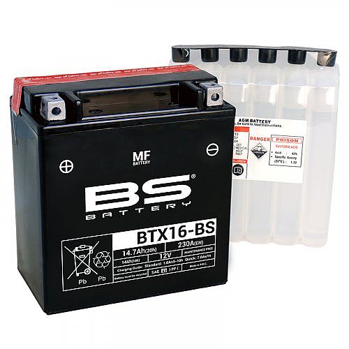 ΜΠΑΤΑΡΙΑ BS BATTERY BTX16BS ( YTX16-BS ) 14.7 AH