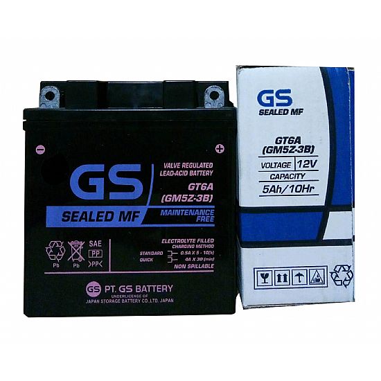 ΜΠΑΤΑΡΙΑ ΚΛΕΙΣΤΟΥ ΚΥΚΛΩΜΑΤΟΣ GS  GT6A GM5Z-3B ( YB5L-B ) 12V 6AH