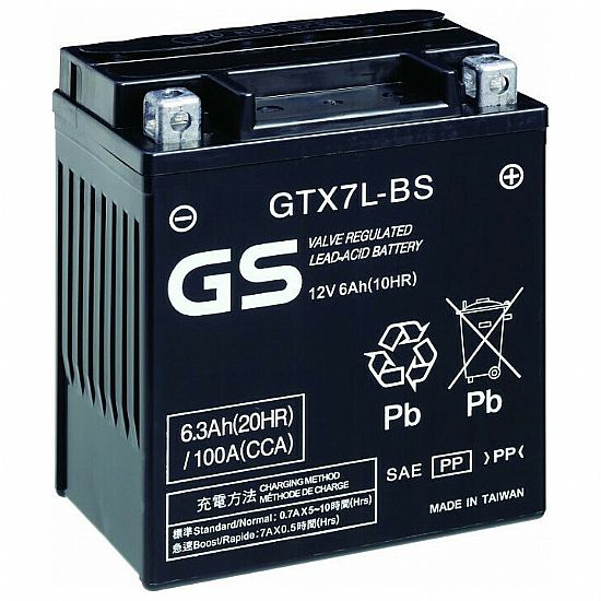 ΜΠΑΤΑΡΙΑ ΜΟΤΟΣΥΚΛΕΤΑΣ GS AGM GTX7L-BS (YTX7L-BS) 12V 6AH