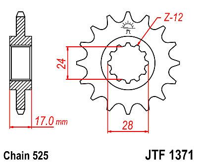 ΓΡΑΝΑΖΙ ΕΜΠΡΟΣΘΙΟ JT JTF1371.15 HONDA CB600 F-W X Y 1 2 3 4 5 6 HORNET CBF600 S-6 7 COWL CBR600 F 3