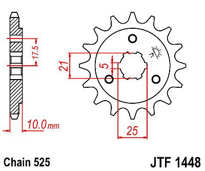 ΓΡΑΝΑΖΙ ΕΜΠΡΟΣΘΙΟ JT JTF1448.14 ΔΟΝΤΙΑ SUZUKI DR650 SE(-T/V/W/X/Y/K1/K2/K3/K4/K5/K6) DR800