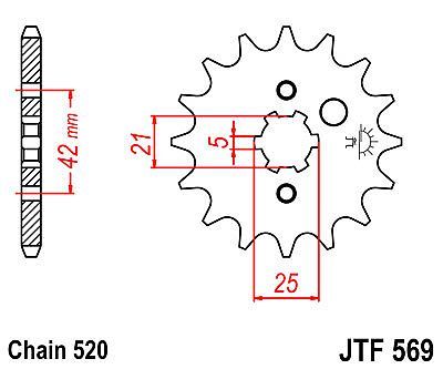 ΓΡΑΝΑΖΙ JT ΕΜΠΡΟΣ JTF569.13 ΔΟΝΤΙΑ KAWASAKI KX YAMAHA YZ