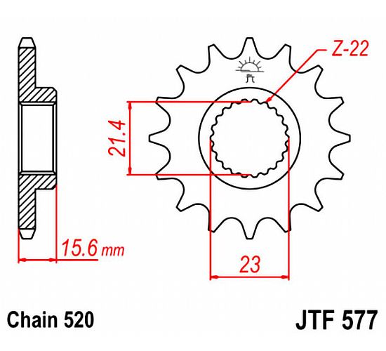 ΓΡΑΝΑΖΙ JT ΕΜΠΡΟΣ JTF577.15 ΔΟΝΤΙΑ YAMAHA TT600 XT 600