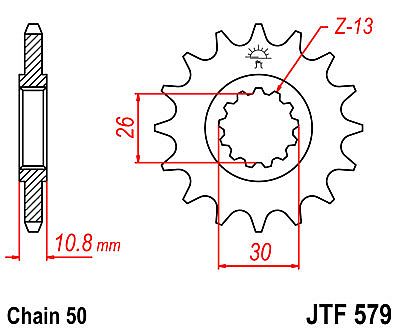 ΓΡΑΝΑΖΙ JT ΕΜΠΡΟΣ JTF579 15-16-17 ΔΟΝΤΙΑ YAMAHA FZ-1 YZF R1 XJR1300