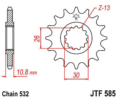 ΓΡΑΝΑΖΙ JT ΕΜΠΡΟΣ JTF585 17  ΔΟΝΤΙΑ YAMAHA XJR1200