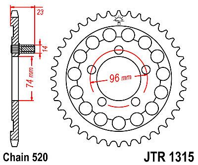 ΓΡΑΝΑΖΙ ΠΙΣΩ JT JTR1315 40 ΔΟΝΤΙΑ