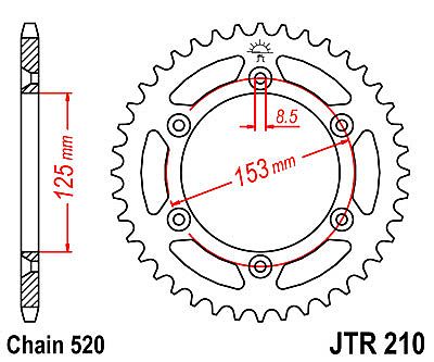 ΓΡΑΝΑΖΙ ΠΙΣΩ JT JTA210.40 ΔΟΝΤΙΑ ΑΛΟΥΜΝΙΟΥ HONDA