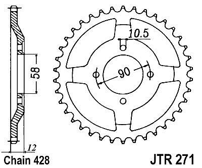 ΓΡΑΝΑΖΙ JT ΠΙΣΩ JTR271 50 ΔΟΝΤΙΑ