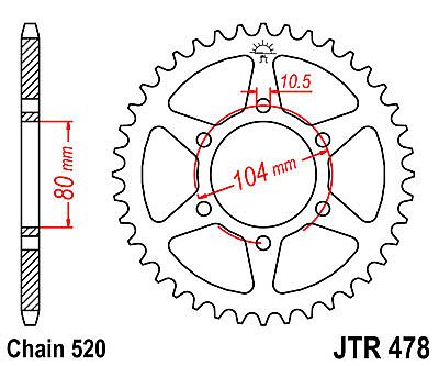 ΓΡΑΝΑΖΙ JT ΠΙΣΩ JTR478 42-45-46 ΔΟΝΤΙΑ