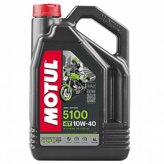 ΛΑΔΙ ΚΙΝΗΤΗΡΑ ΜΟΤΟΣΥΚΛΕΤΑΣ MOTUL 5100 10W-40 MA2 4L