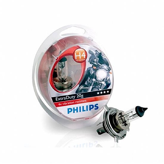 ΛΑΜΠΑ PHILIPS H4 12V60-55W EXTRA DUTY MOTO 20G