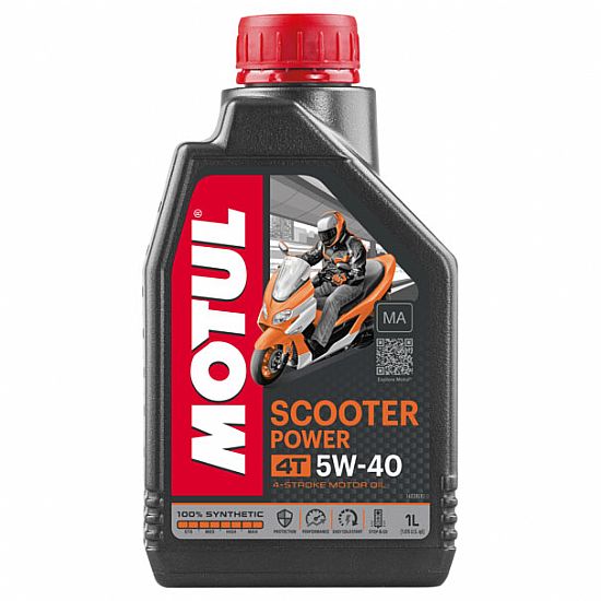 ΛΑΔΙ ΚΙΝΗΤΗΡΑ ΓΙΑ ΣΚΟΥΤΕΡ ΣΥΝΘΕΤΙΚΟ MOTUL SCOOTER POWER 4T 5W-40 MA 1L